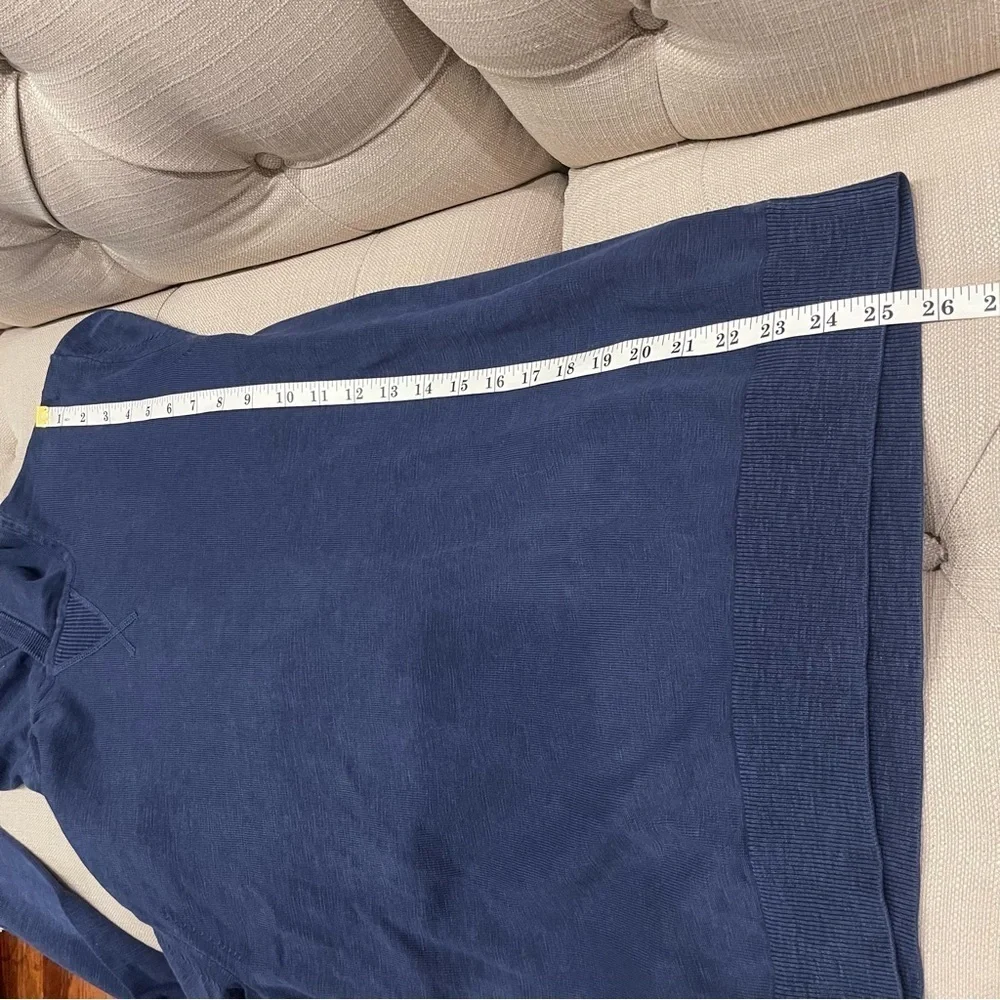 AR:  Banana Republic Mens Medium Hoodie Sweater 100% Cotton Slub Blue